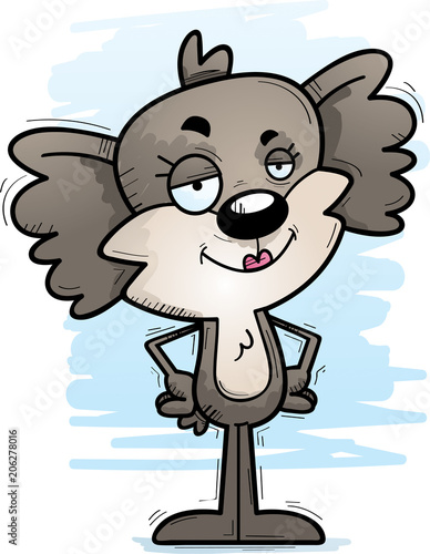Confident Cartoon Female Koala