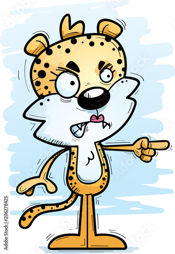 Angry Cartoon Female Leopard