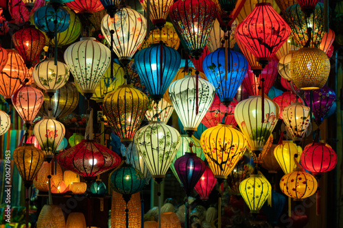 Beautiful lantern in Hoi An old town. Royalty high-quality stock image of very much lantern for sale and decoration in Hoi An. Hoi An  once known as Faifo and noted as a UNESCO World Heritage Site