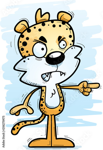 Angry Cartoon Male Leopard