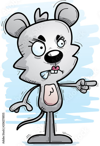 Angry Cartoon Female Mouse