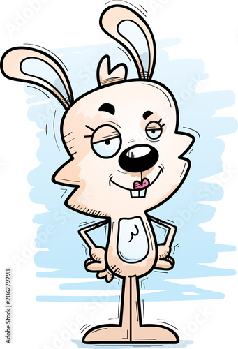 Confident Cartoon Female Rabbit