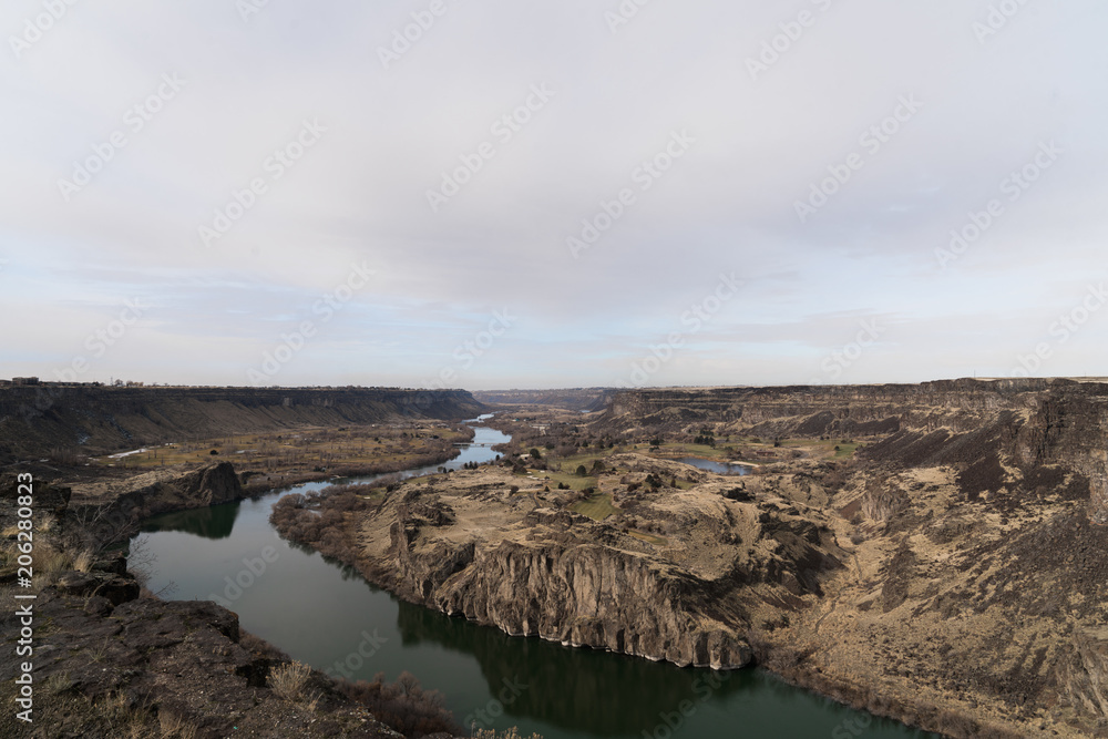 Snake River Canyon aerial view