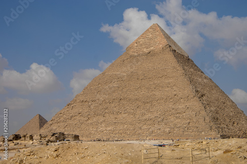 Pyramide de Khéphren sur le plateau de Gizeh près du Caire en Egypte