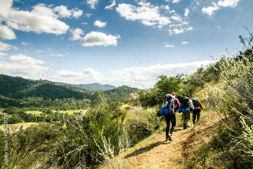 Backpackers explore Henry Coe State Park, CA with stunning views