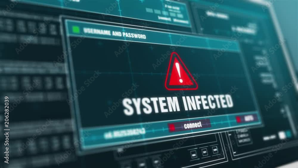 System Infected Alert Message on Screen , Computer Screen Entering ...