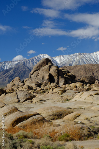 Vertical images of weathered granite boulders of Alabama Hills and the Eastern Sierra Mountains of California