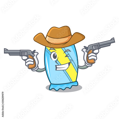 Cowboy candy character cartoon style