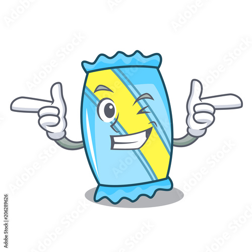 Wink candy character cartoon style