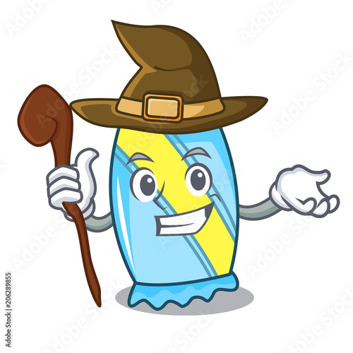 Witch candy mascot cartoon style