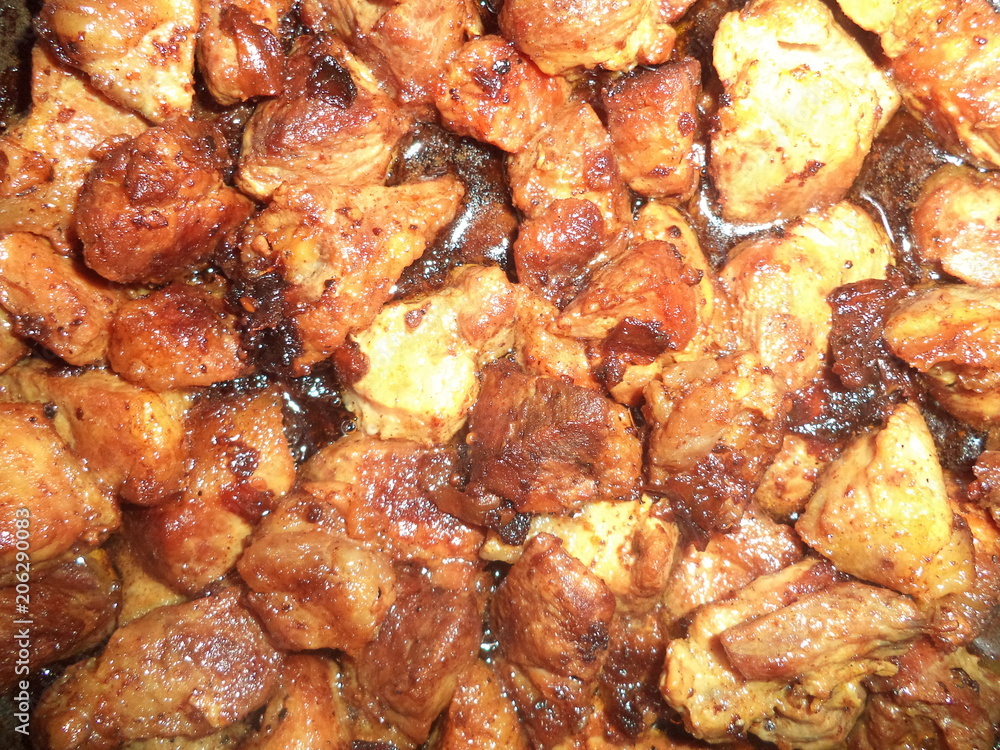 pieces of fried meat pieces of fried meat