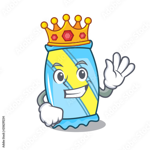 King candy mascot cartoon style