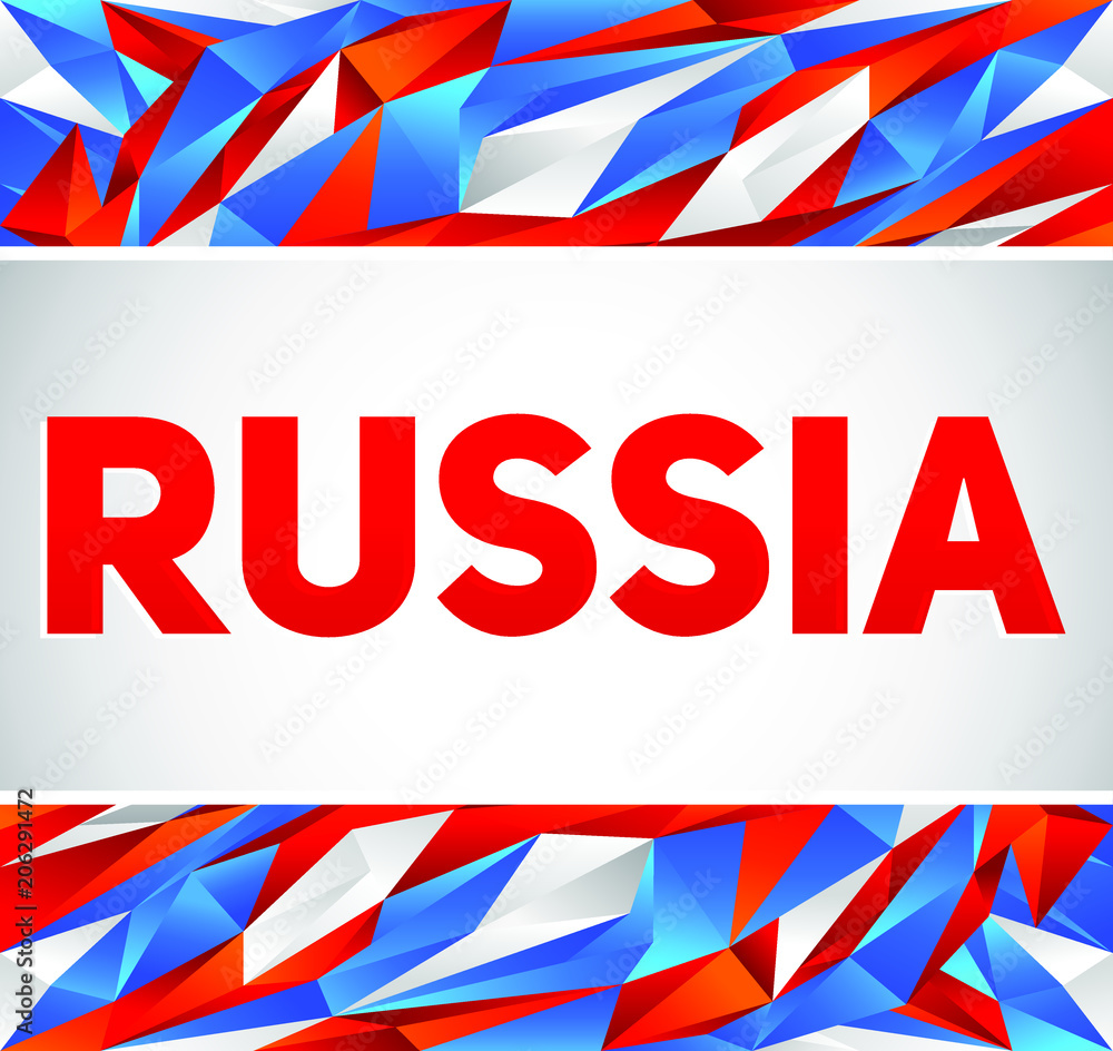 Russia banner template vector modern design, Russian flag colors. Russia banner template vector modern design, Russian flag colors.