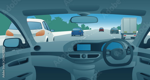 車内から見た道路