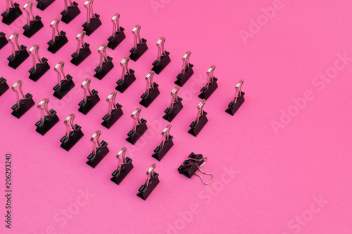 binder clips on colorful background