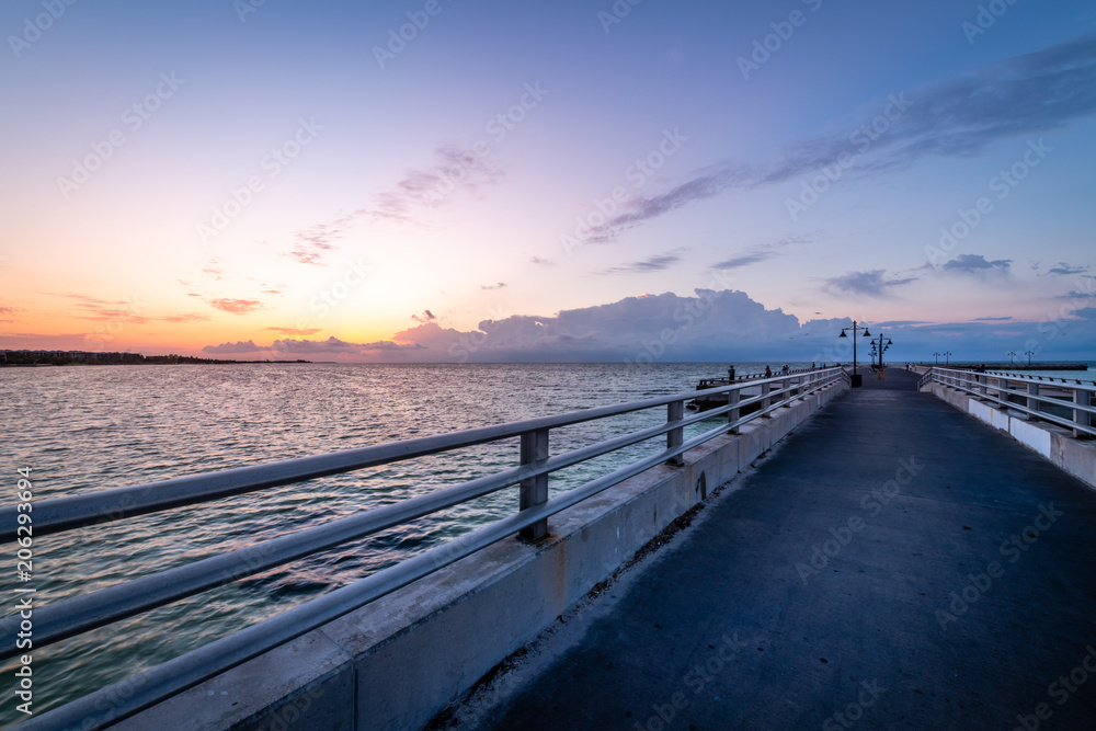Sun Rising over Edward B. Knight Pier Sun Rising over Edward B. Knight Pier