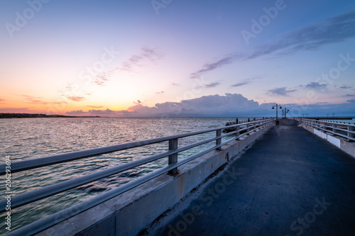 Sun Rising over Edward B. Knight Pier