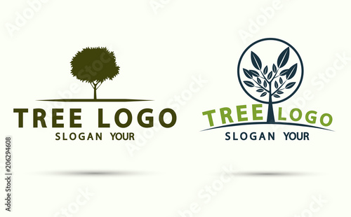 tree logo wood icon modern design.vector illustration