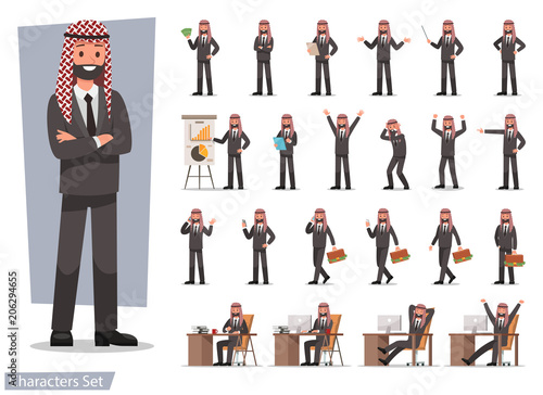 set of businessman character poses no 14