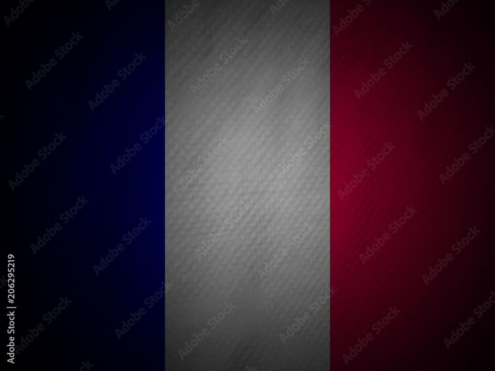 Flag of France. old dirty wall or grunge background Flag of France. old dirty wall or grunge background