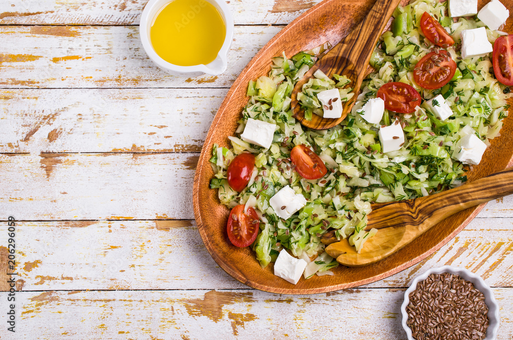 Salad with raw vegetables Salad with raw vegetables
