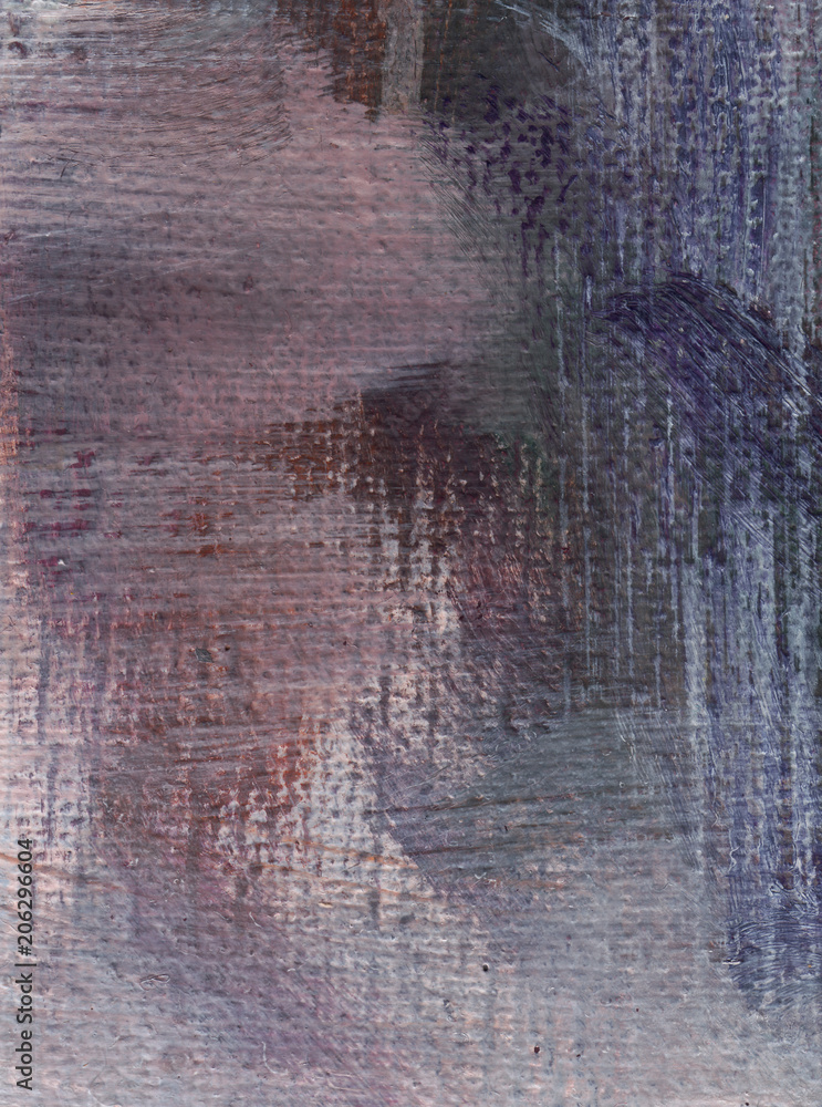 Obraz premium Abstract art background. Oil on linen. Brown and dark colors. Soft brushstrokes of paint.