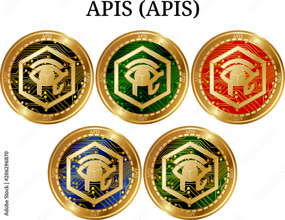 Set of physical golden coin APIS (APIS)