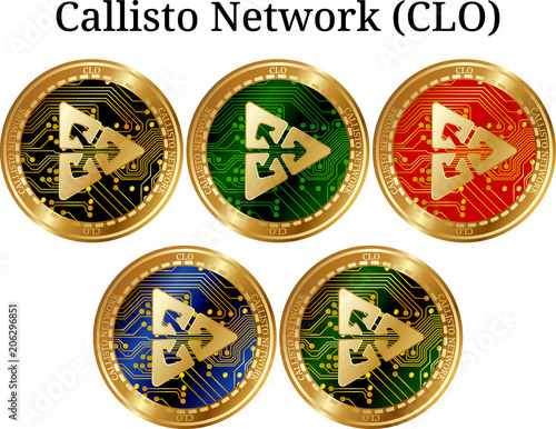 Set of physical golden coin Callisto Network (CLO)
