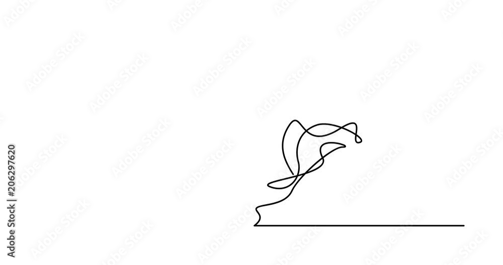 Self drawing animation of one line drawing of smoking cigarette Self drawing animation of one line drawing of smoking cigarette