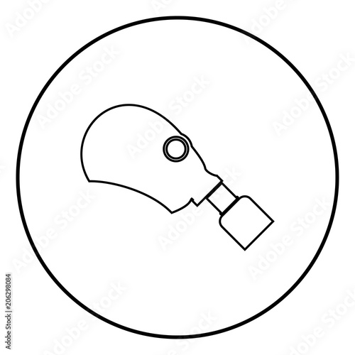 Gasmask or inhaler icon black color vector illustration simple image