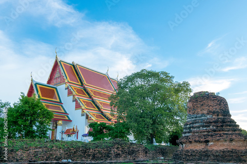 View of Vihara Phra Mongkhon Bophit, Ayutthaya Historical Park, Thailand