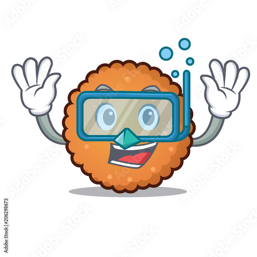 Diving cookies character cartoon style photo