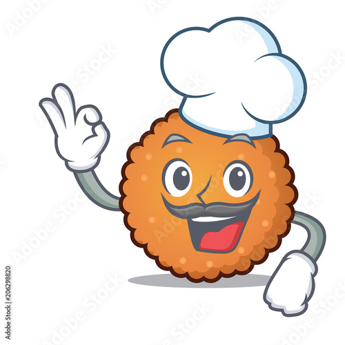 Chef cookies character cartoon style