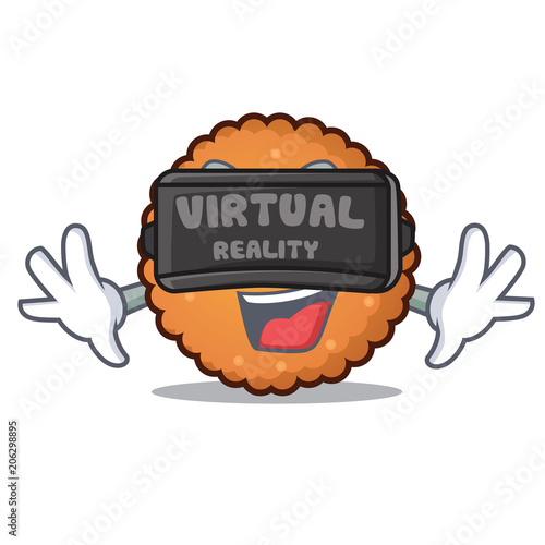 Virtual reality cookies mascot cartoon style photo