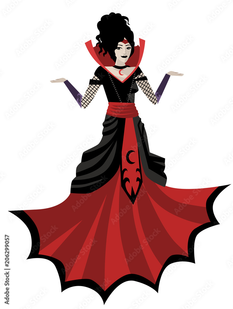 Fototapeta premium floating female vampire