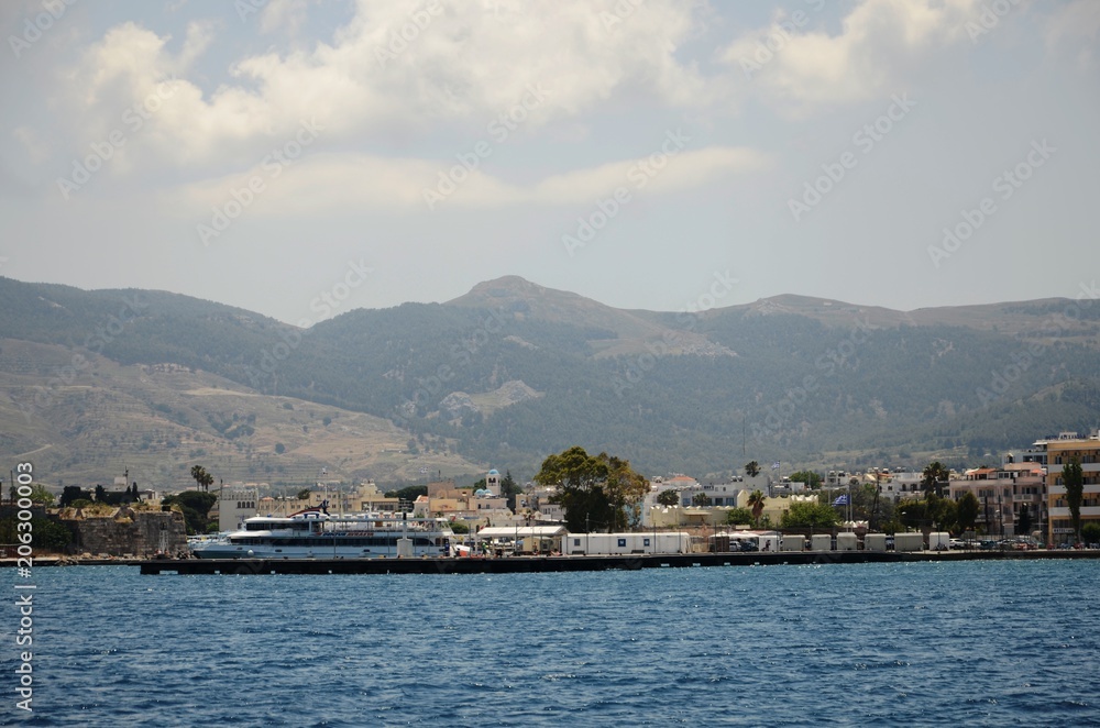 Tour en goélette au large du port de Kos (Dodécanèse-Grèce)
