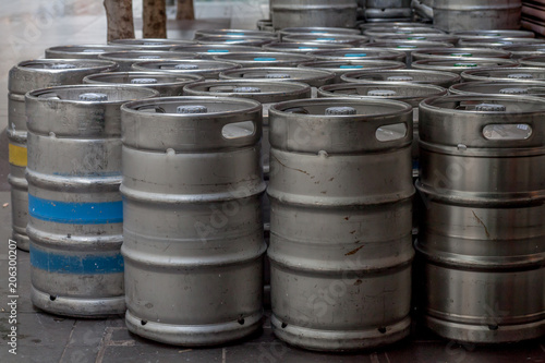 Large Amount of Empty Beer kegs after a long weekend