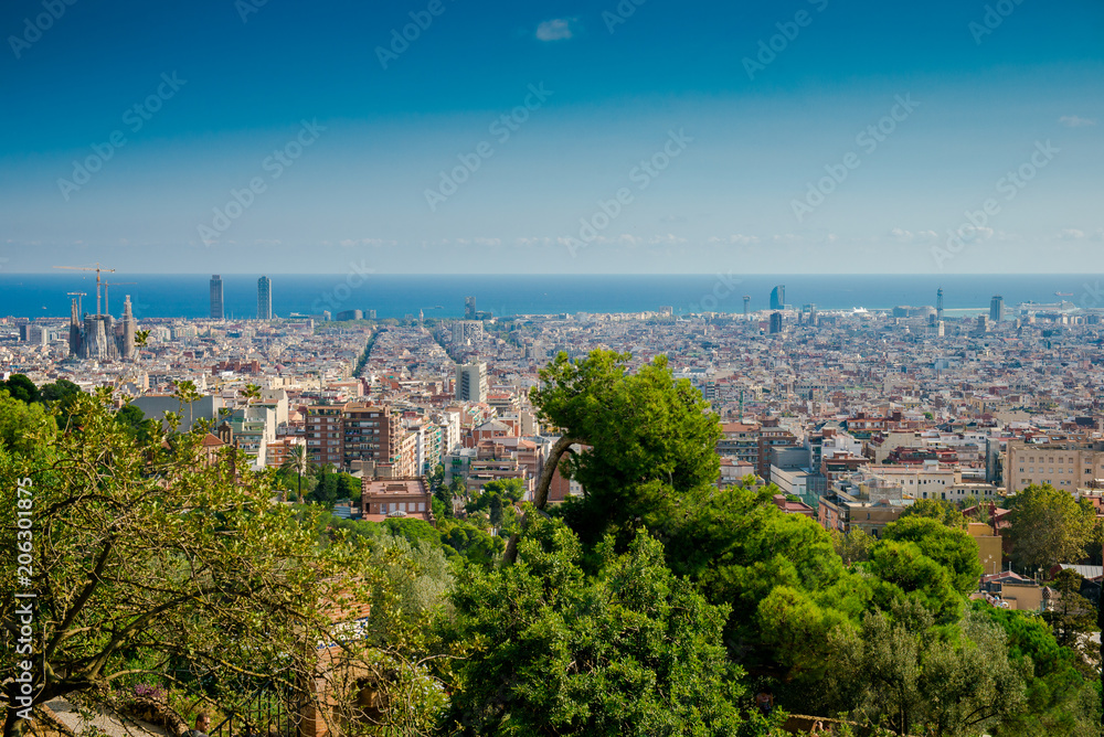 view of Barcelona. Catalonia, Spain
