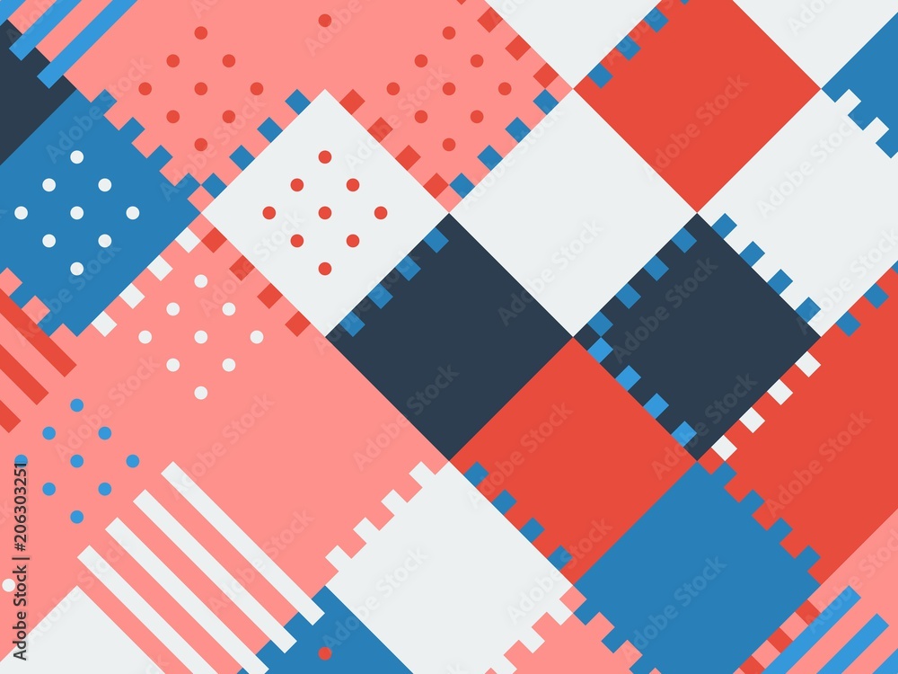 Colored abstract flat pattern background. Geometric hipster patch Colored abstract flat pattern background. Geometric hipster patch