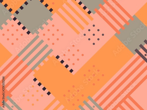 Colored abstract flat pattern background. Geometric hipster patch