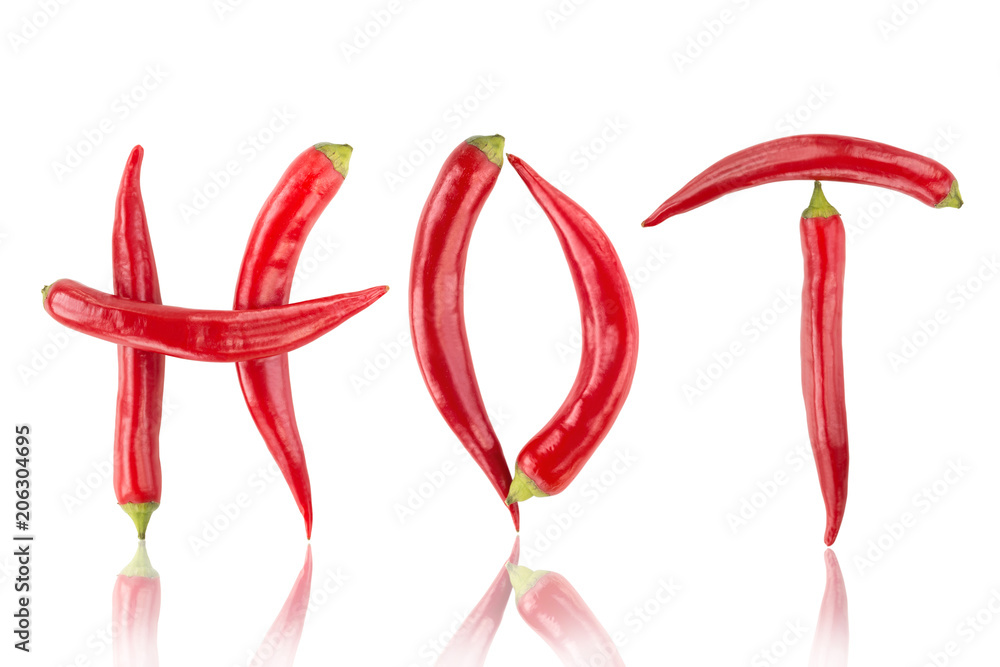 Red hot chilli peppers spelling the word Red hot chilli peppers spelling the word