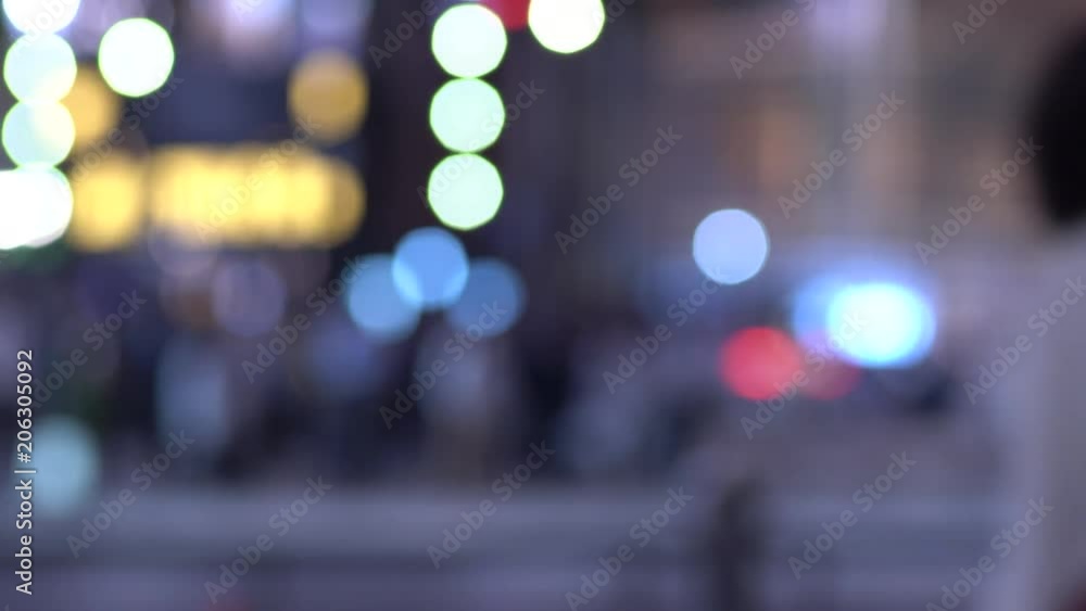 夜の銀座の風景 アウトフォーカス 夜の銀座の風景 アウトフォーカス