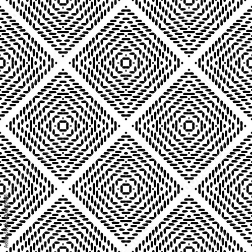 Black and White Seamless Ethnic Pattern. Tribal