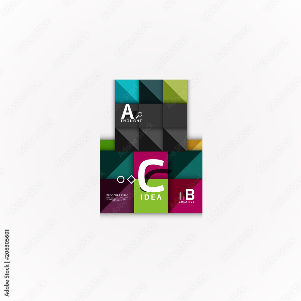 Paper infographic banner template with a b c options, infographics elements Paper infographic banner template with a b c options, infographics elements