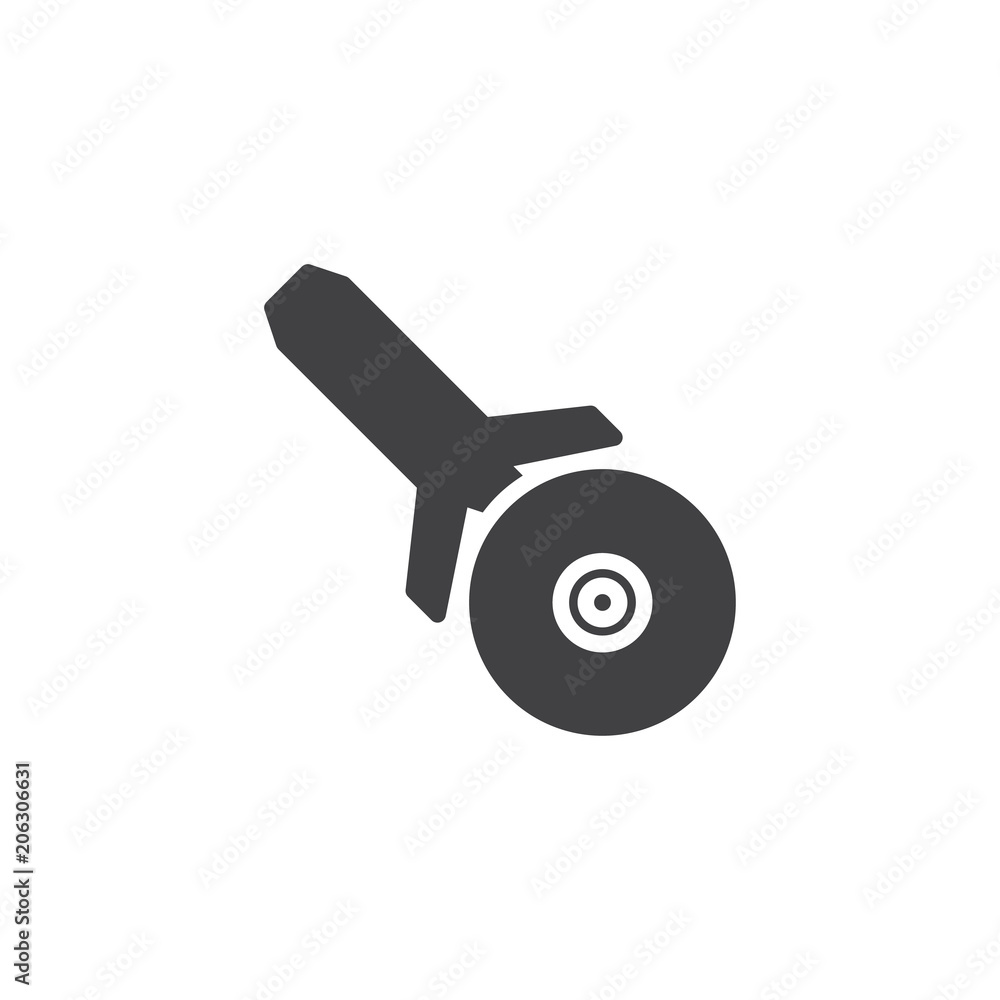 Pizza cutter vector icon. filled flat sign for mobile concept and web design. pizza slicer tool simple solid icon. Symbol, logo illustration. Pixel perfect vector graphics