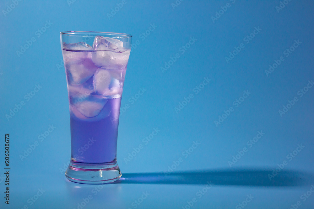 cocktail on blue background left position. cocktail on blue background left position.
