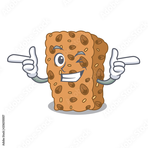 Wink granola bar character cartoon
