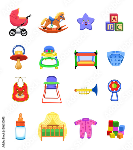vector set of baby icons
