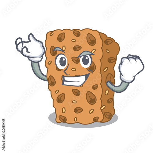 Successful granola bar character cartoon
