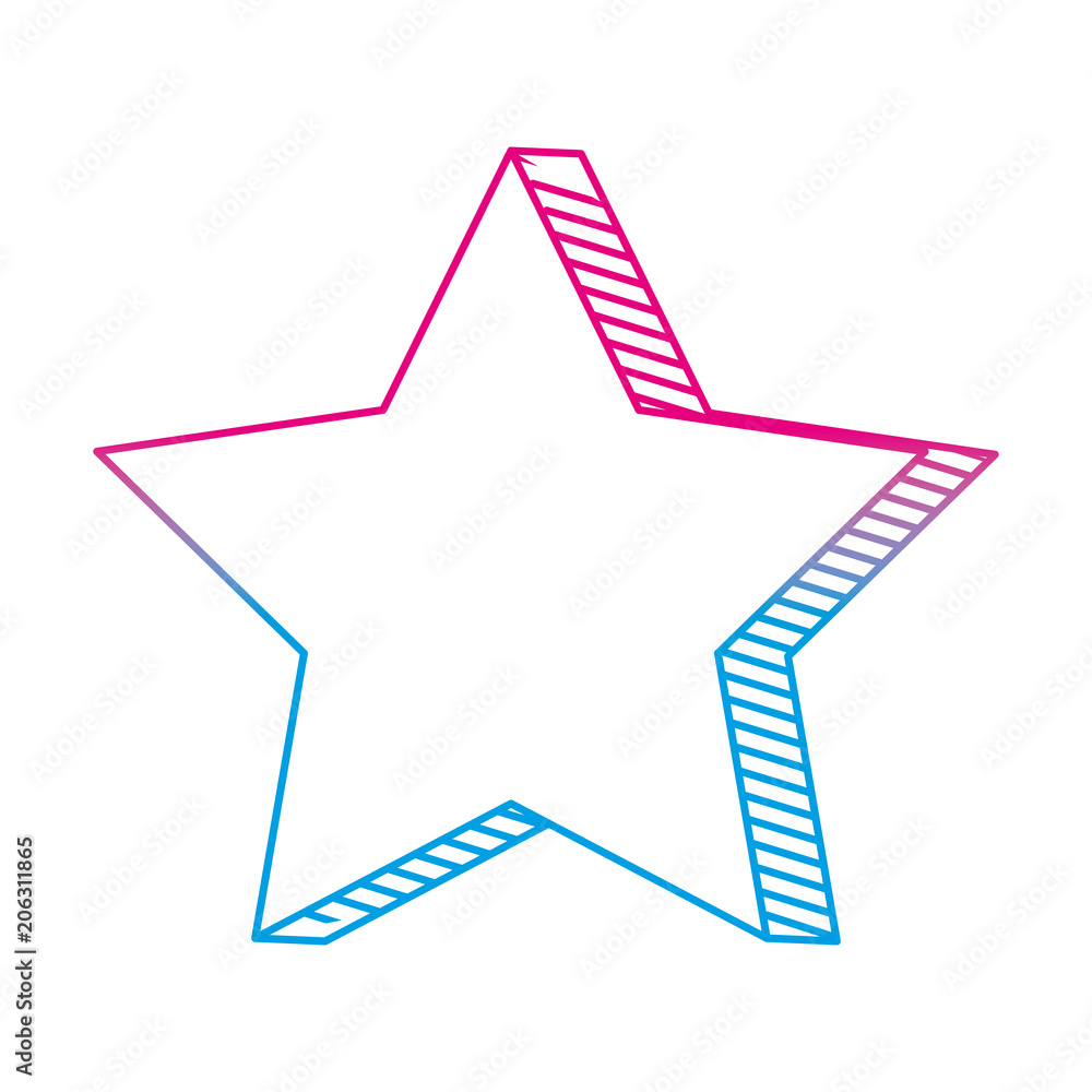 degraded line pictogram star shape symbol icon Stock Vector Adobe Stock